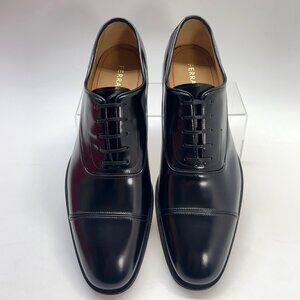 Salvatore Ferragamo Fermin Black Leather Shoes Men Oxfords Shoes Size 7.5E